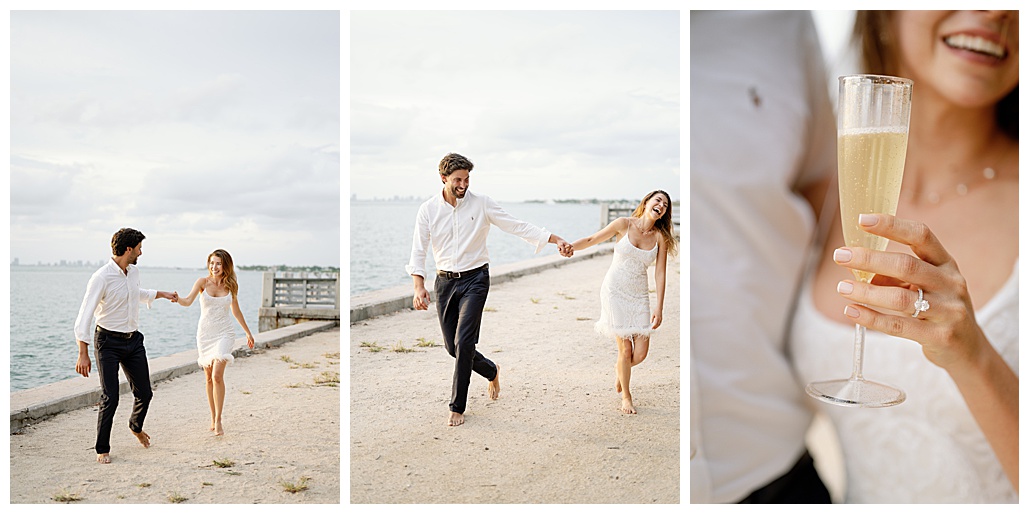 Beach Engagement photos at Bill Baggs State Park
